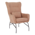 Armchair Rimbo pakoworld rotten apple velvet fabric-black leg 66x81x102cm