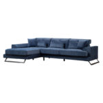 Corner sofa PWF-0575 pakoworld right corner fabric blue 308/190x92cm