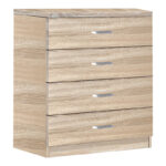 Chest of 4 drawers Killian pakoworld sonoma 80x40x80cm