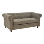 2-seater sofa Incredible pakoworld brown fabric type Chesterfield 160x84x67cm