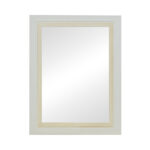 Mirror Joliene Inart  natural-antique white color mdf 60x80x2.1cm