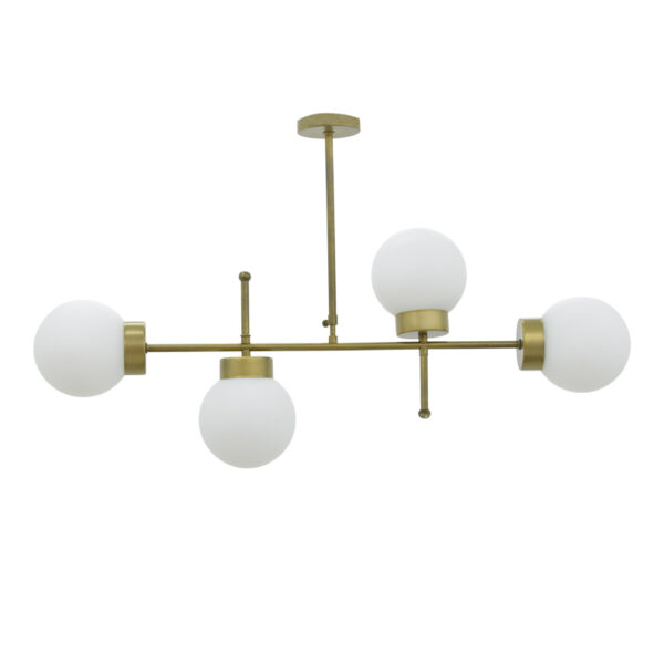 Pendant metal lamp PWL-0156 pakoworld Å27 in golden-bronze color 98x15x80cm
