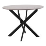 Dammero pakoworld table cream mdf-leg black metal D100x75cm