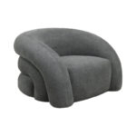 Armchair Lexy pakoworld grey fabric 100x89.5x60cm