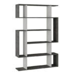 Bookcase MITO pakoworld in antique white-grey colour 108.5x25.5x161cm