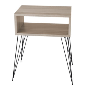 Nightstand Naida pakoworld grey-beige-black 45x30x59cm
