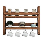 Wall shelf Drigo pakoworld walnut 45x10x34cm
