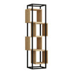 Gridur pakoworld bookcase in oak shade 44x29x140cm