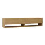 Melosa pakoworld wall-mounted TV cabinet in oak shade 141x30x31cm