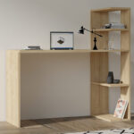 Desk with bookcase Mergo pakoworld in oak shade 121x51x75cm