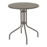 Table Vergo pakoworld champagne metal D60x70cm