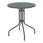 Table Vergo pakoworld dark grey metal D60x70cm