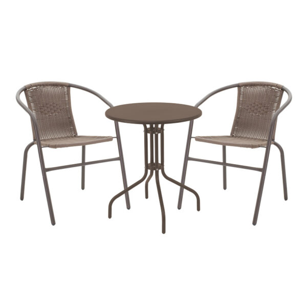 Vergo-Obbi pakoworld dining table brown metal Ö60x70cm