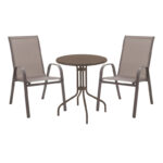 Vergo-Calan pakoworld dining table brown metal Ö60x70cm