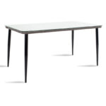 Naoki pakoworld table metal black-pe gray-glass 160x90x78cm