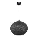 Ceiling light Leshia pakoworld Å27 black D38x38cm