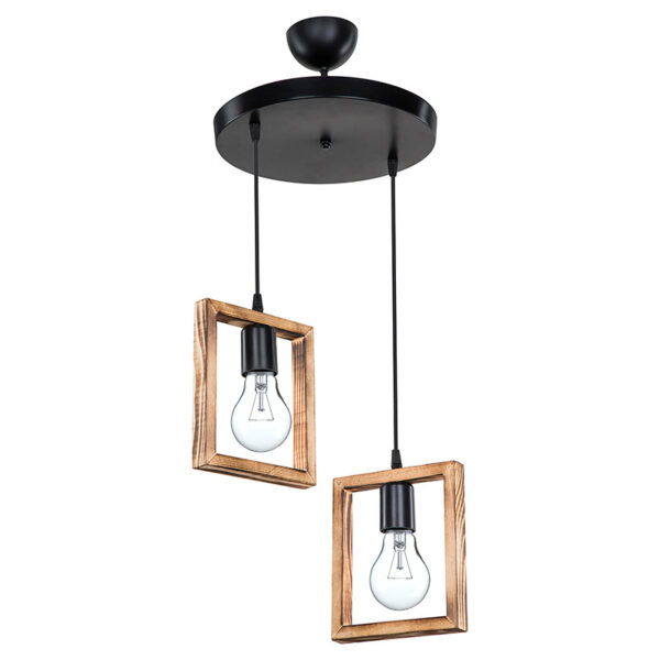 Ceiling light Isolate pakoworld Å27 walnut D43x83cm