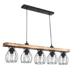 Ceiling light Jazzy pakoworld Å27 walnut-black 100x8.5x27cm