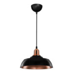 Artisan pakoworld single-light ceiling lamp E27 in black-bronze shade Ö25.5x17cm