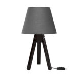 Adeck pakoworld E27 table lamp in brown-gray shade Ö25x45cm