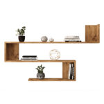 Wall shelf Belinda pakoworld in sonoma color 120x14.5x71.4cm