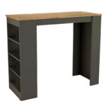 Birma pakoworld bar table in oak-anthracite shade 120x51.5x102cm
