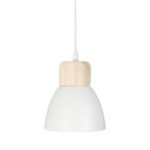 Ceiling light Desy pakoworld Å14 in white-natural color D15x99cm