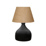 Table lamp PWL-1068 pakoworld Å27 black-beige D22x32cm