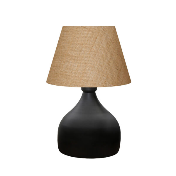 Table lamp PWL-1068 pakoworld Å27 black-beige D22x32cm