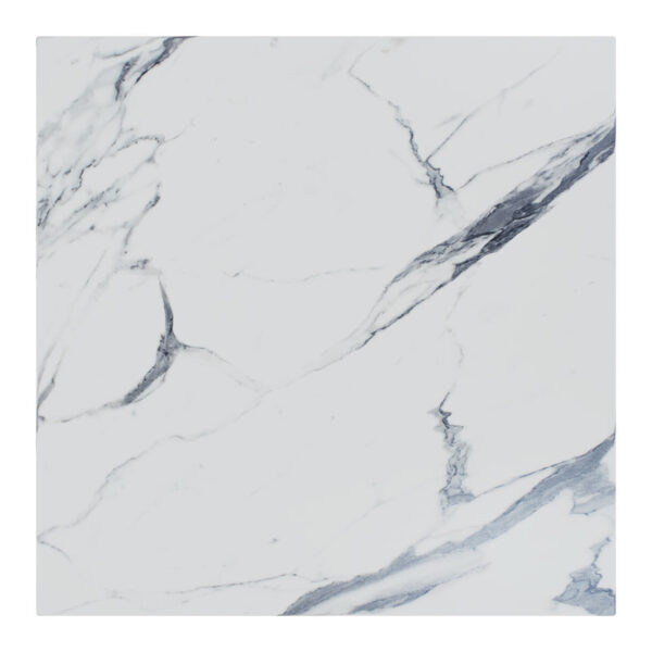 Table top Solace pakoworld Werzalit white marble 80x80cm thickness 35mm