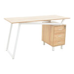Office desk with drawers Prosper pakoworld melamine natural-white140x60x76cm