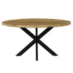 Royalty pakoworld table solid wood 4cm walnut-leg black D150x77cm