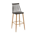 Bar stool Aurora pakoworld PP black-natural 42x49x109åê