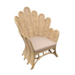 Armchair Fragia Inart with beige cushion-natural rattan 103x90x120cm