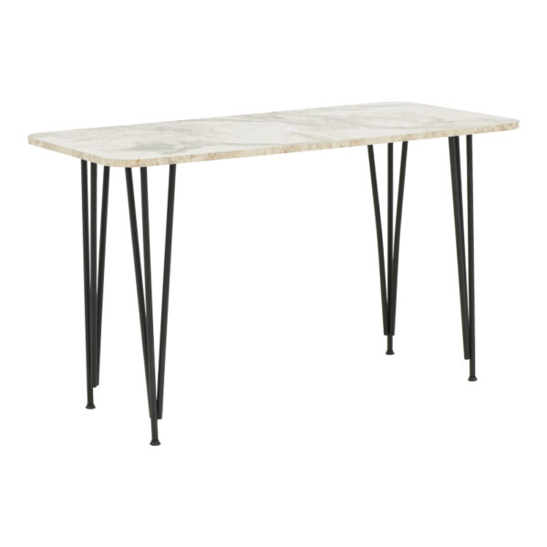 Dinning table Palkon pakoworld white melamine-black metal 120x60x73cm