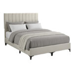Moega pakoworld fabric bed in cream shade 160x200cm