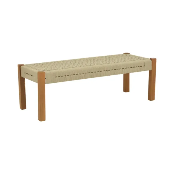 Stol Uma  dru tik dhe litar ne nuance natyrale 120x45x40cm