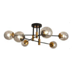 Multi-light ceiling lamp Catrene pakoworld black metal-glass 76÷30cm