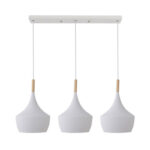 Three-light ceiling lamp Eracile II pakoworld white metal 84x36cm