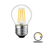 LED lamp G45 Bulb pakoworld dimmable 6W E27 clear