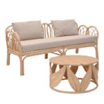 Set of 2 pieces Ytrone-Siderty rattan in natural color
