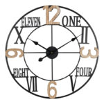 Wall clock Beauco Inart metal in black shade 60x3x60cm