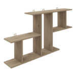 Wall shelf Vertoura pakoworld  in oak color 116x18.5x60cm