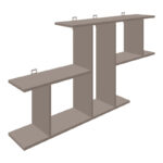 Wall shelf Vertoura pakoworld  in mocha color 116x18.5x60cm