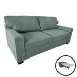 Sofa-bed two-seater Polaris pakoworld fabric in pistachio grren color 181x91x83cm