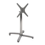 Aluminum base folding chromed 69x69x73-92cm with cross 48x48 HM459.03