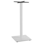 BASE FOR BAR TABLE HM439.02 METAL IN WHITE MATTE WITH HEIGHT ADJUSTERS 45Χ45Χ107Hcm.