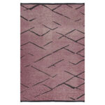 HM7674.06 160Χ230cm, dusty pink-black carpet with self-fringes