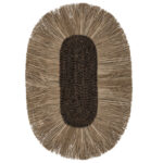 WALL DECOR OVAL MADE OF GRASS AND ABACA FIBERS IN NATURAL COLOR 60x5x90Hcm.HM7795