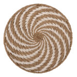WALL DECOR ROUND HM7830.01 SPIRAL LOOK-SEAGRASS IN WHITE&NATURAL COLOR Φ61x3cm.